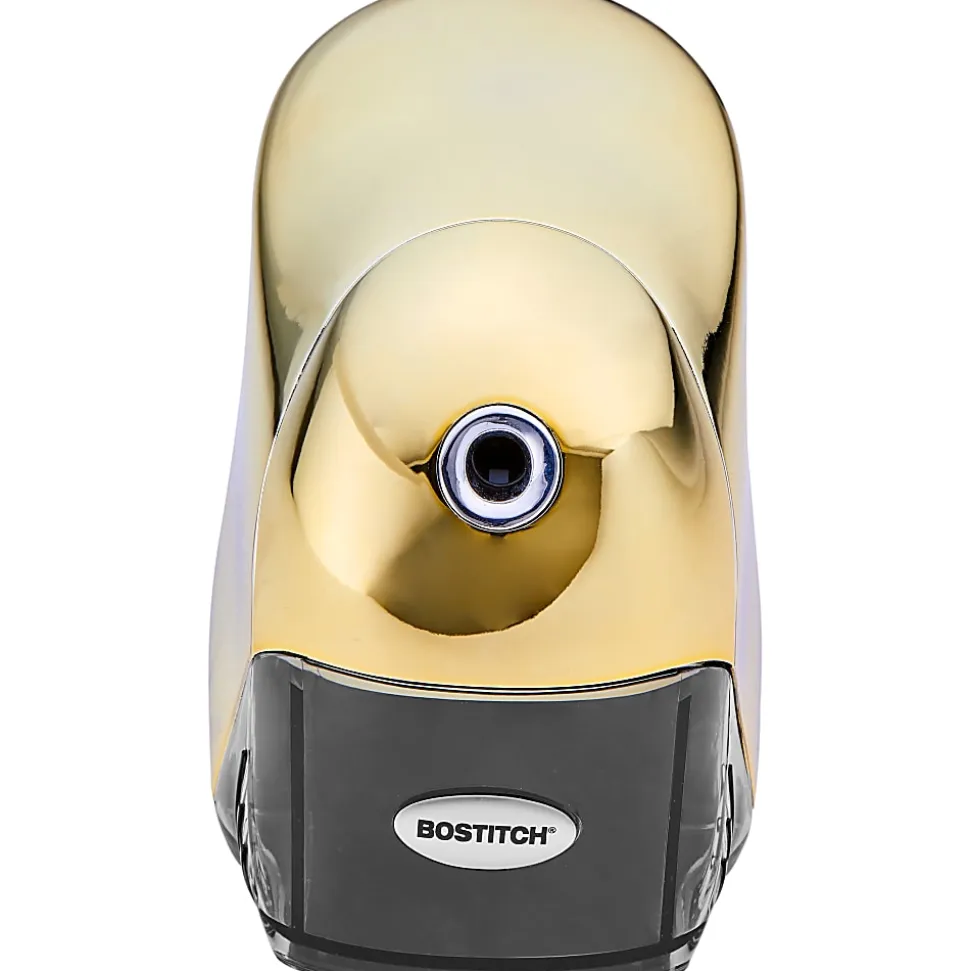Bostitch QuietSharp Executive Pencil Sharpener - 4" Width x 7.5" Depth - Gold - 1 Each