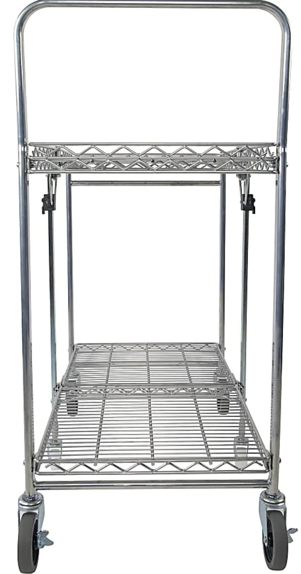 Bostitch® Small Stow-Away Folding Cart, 39" x 19-1/2" x 31", Chrome