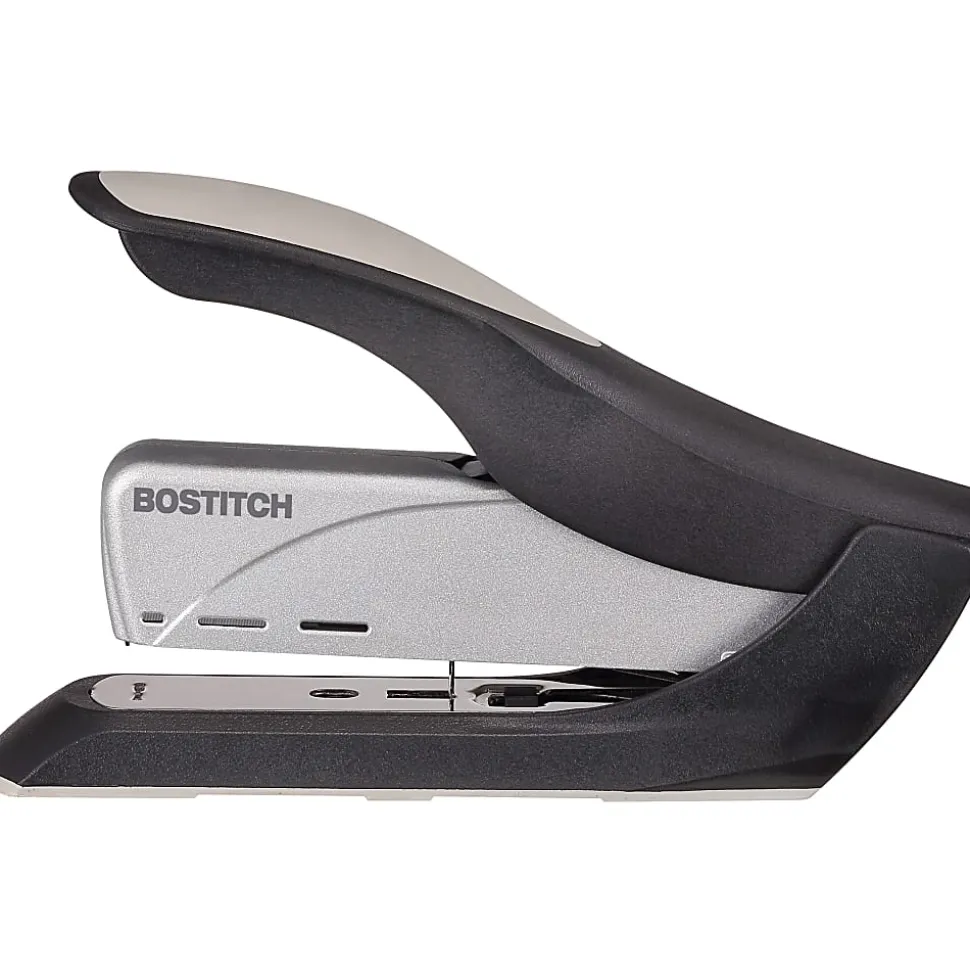 Bostitch Spring-Powered Premium Heavy Duty Stapler, Black/Silver