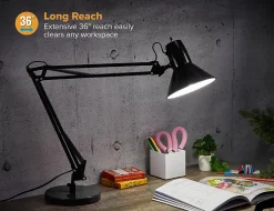Bostitch® Swing Arm LED Desk Lamp, 16-15/16