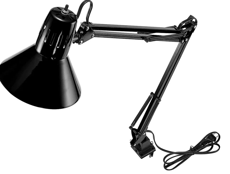 Bostitch® Swing Arm LED Desk Lamp With Clamp, 36"H, Black