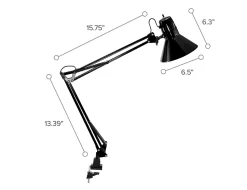 Bostitch® Swing Arm LED Desk Lamp With Clamp, 36