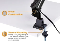 Bostitch® Swing Arm LED Desk Lamp With Clamp, 36