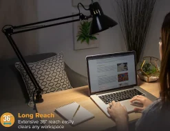 Bostitch® Swing Arm LED Desk Lamp With Clamp, 36