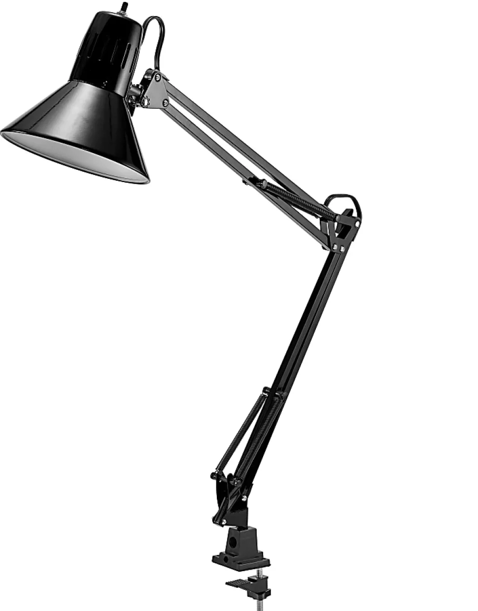 Bostitch® Swing Arm LED Desk Lamp With Clamp, 36"H, Black
