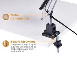 Bostitch® Swing Arm LED Desk Lamp With Clamp, 36