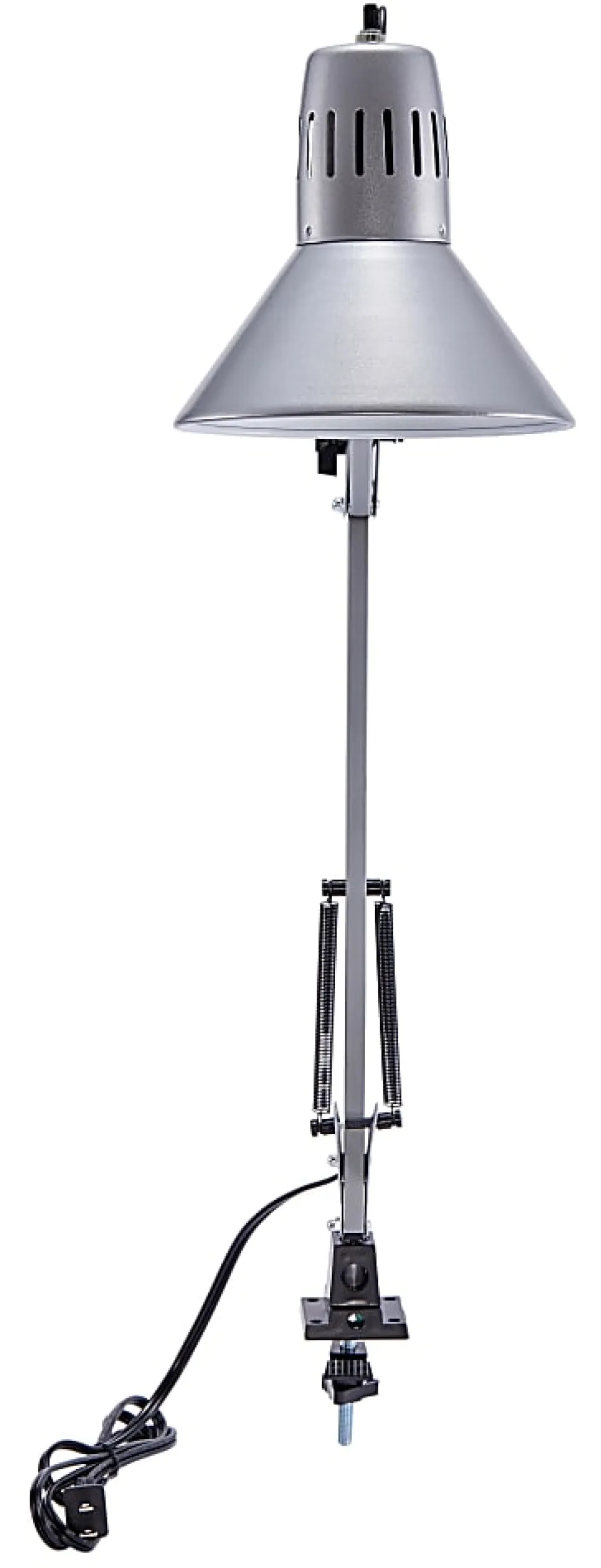 Bostitch® Swing Arm LED Desk Lamp With Clamp, 36"H, Black/Silver