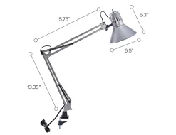 Bostitch® Swing Arm LED Desk Lamp With Clamp, 36