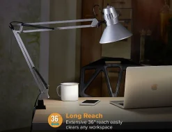 Bostitch® Swing Arm LED Desk Lamp With Clamp, 36
