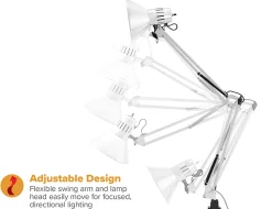 Bostitch® Swing Arm LED Desk Lamp With Clamp, 36