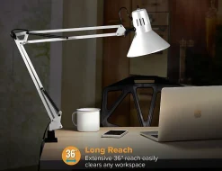 Bostitch® Swing Arm LED Desk Lamp With Clamp, 36