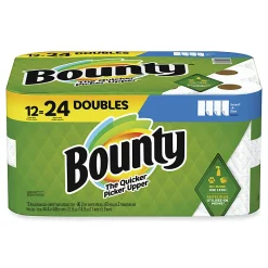 Bounty® Select-a-Size Kitchen Roll Paper Towels, 2-Ply, 5.9 x 11, White, 90 Sheets/Double Roll, 12 Rolls/Carton