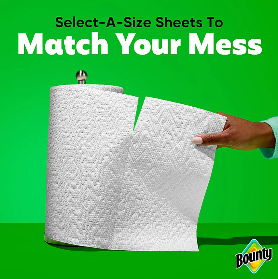 Bounty Select-A-Size 2-Ply Double-Roll Paper Towels, 2 Triple Rolls/123 Sheets Per Roll, White