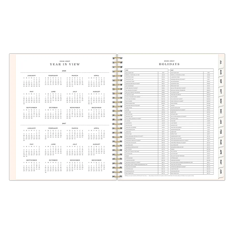 Boutique Planner DD Middleton Linen XL 8x10 AY26–27 Monthly