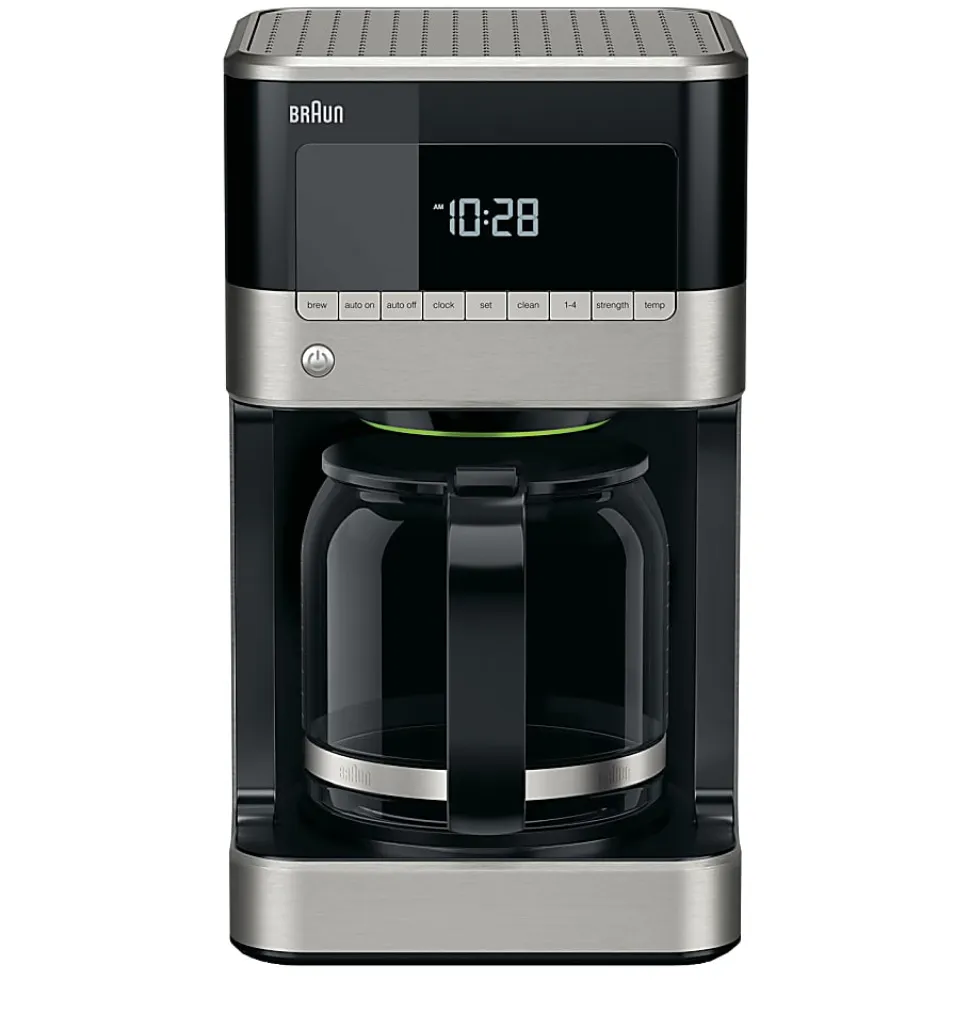 Braun BrewSense 12-Cup Programmable Coffeemaker, Black/Stainless