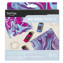 Brea Reese Acrylic Paint Canvas Kit, Holiday, Kit Of 12 Pieces