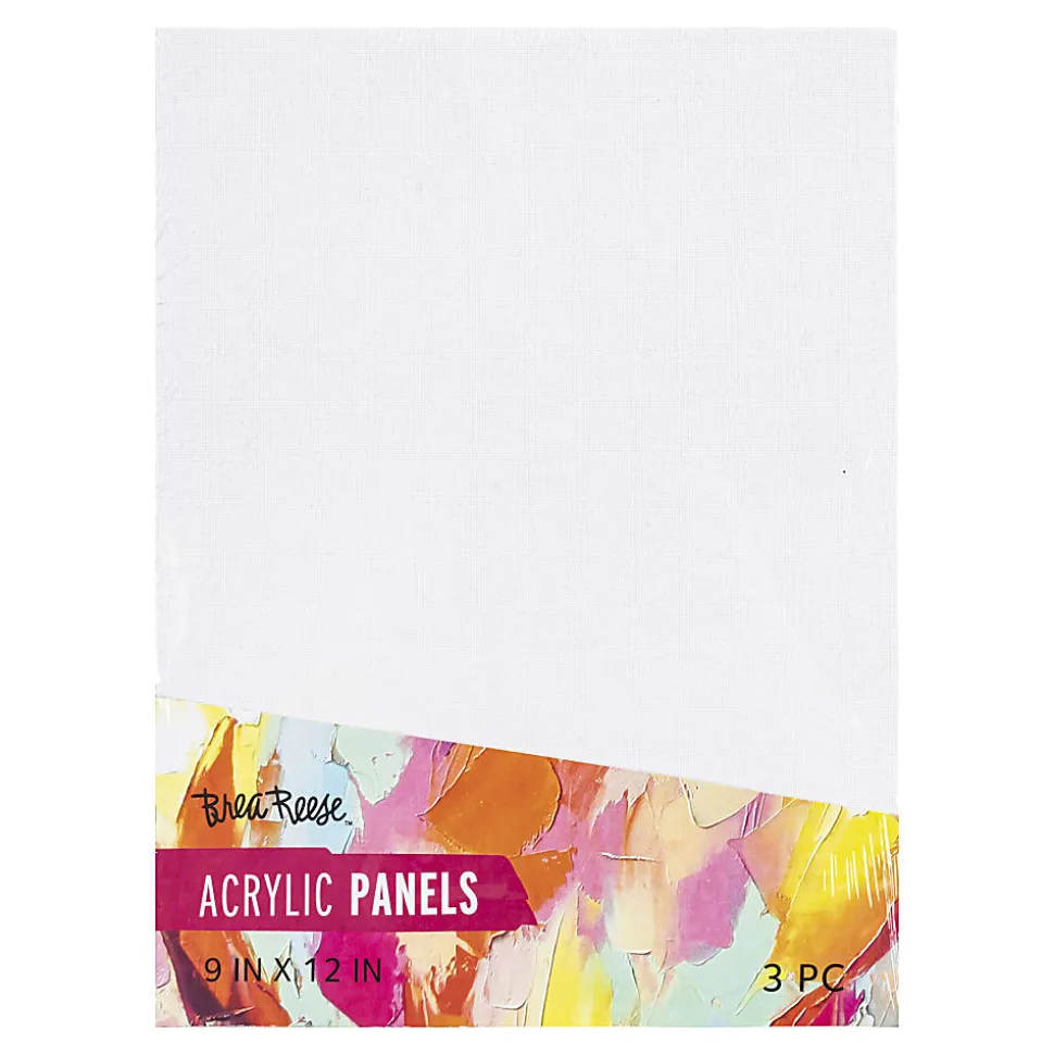 Brea Reese Acrylic Panels, 9" x 12", White, Pack Of 3 Panels