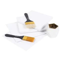 Brea Reese Broad Flat Paintbrush Set, Black