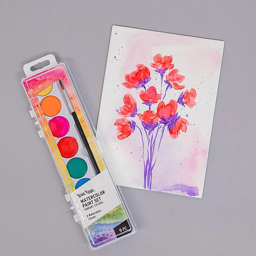 Brea Reese 8-Color Beginner Watercolor Paint Set, Vibrant