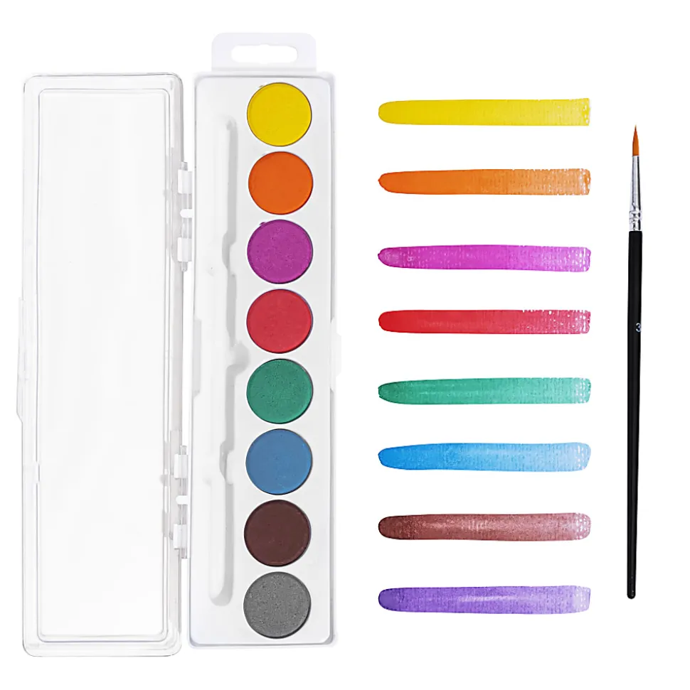 Brea Reese 8-Color Beginner Watercolor Paint Set, Vibrant