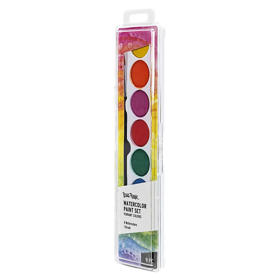 Brea Reese 8-Color Beginner Watercolor Paint Set, Vibrant