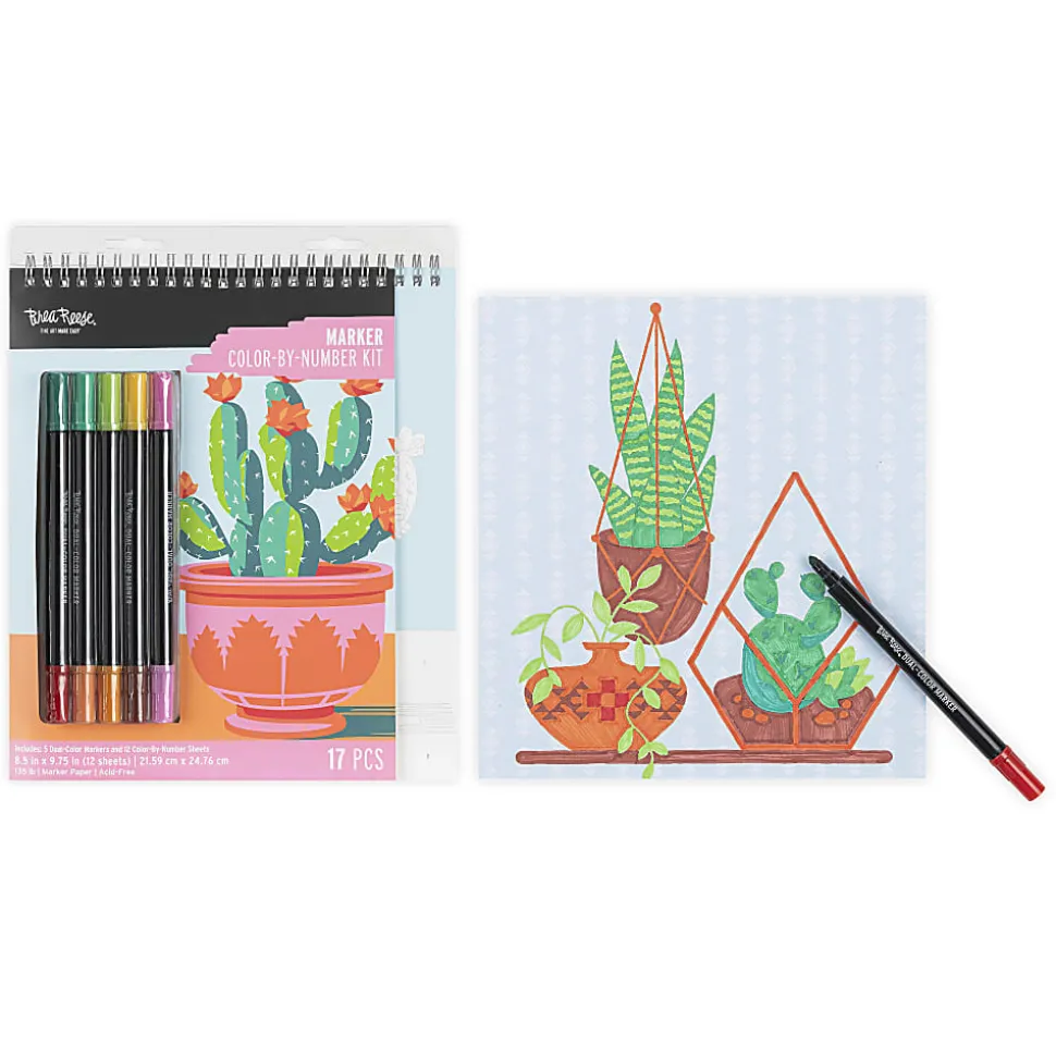 Brea Reese® Color-by-Number Marker Pad Kit, Western Desert Landscapes