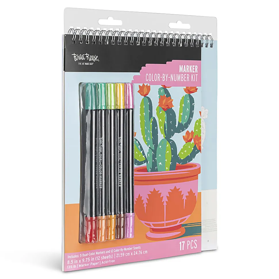Brea Reese® Color-by-Number Marker Pad Kit, Western Desert Landscapes