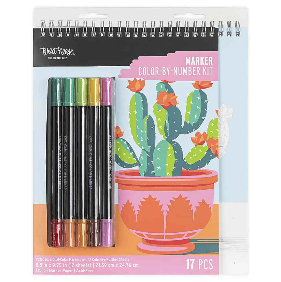 Brea Reese® Color-by-Number Marker Pad Kit, Western Desert Landscapes