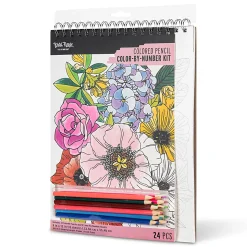 Brea Reese® Color-by-Number Paper Pad Kit, Floral Designs