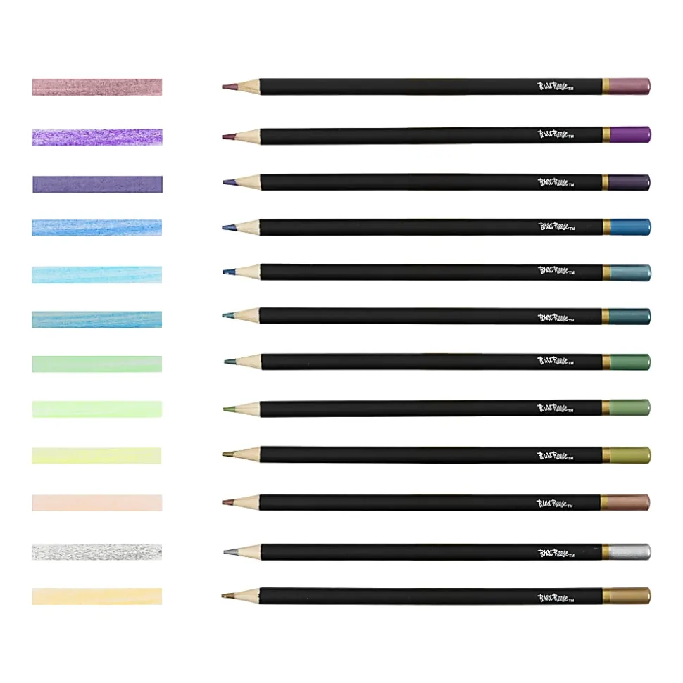 Brea Reese Colored Pencils, Metallic Colors, Pack Of 12 Pencils