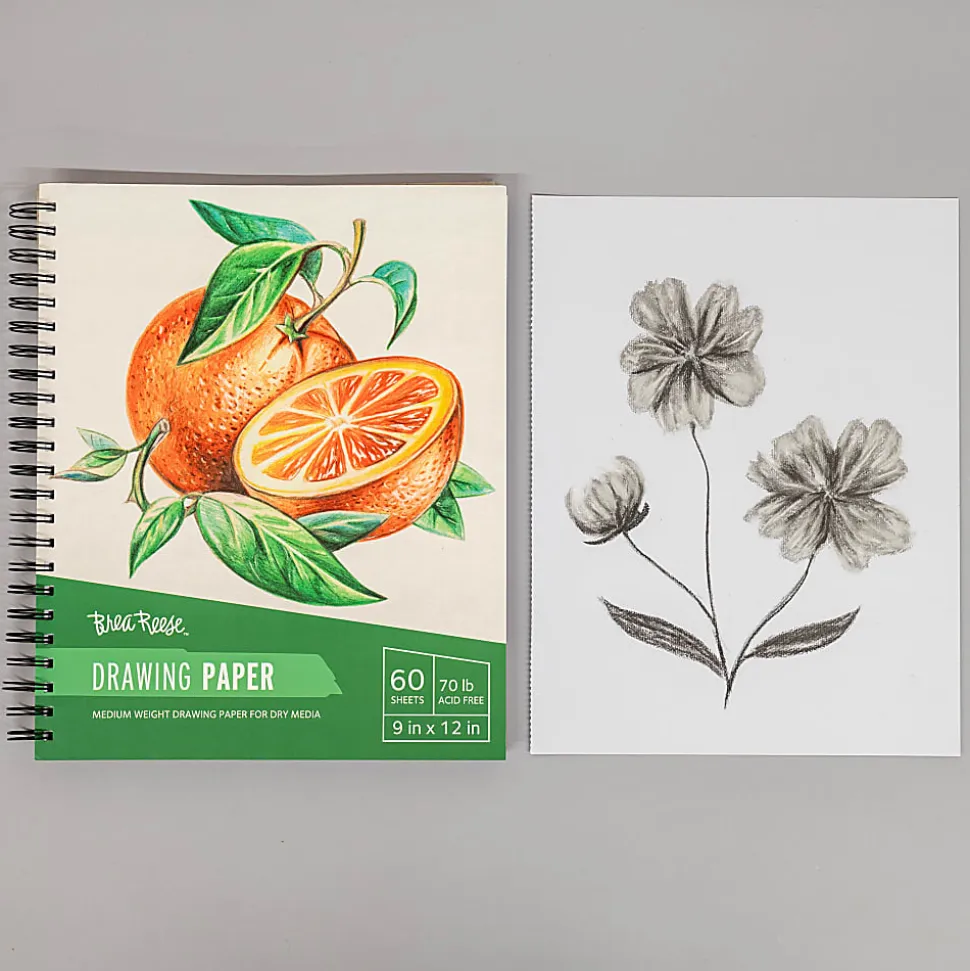 Brea Reese Drawing Paper Pad, 9" x 12", 60 Sheets, White