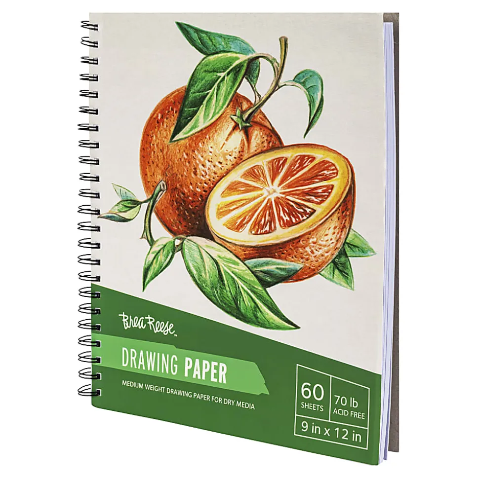 Brea Reese Drawing Paper Pad, 9" x 12", 60 Sheets, White