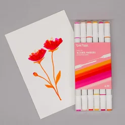 Brea Reese Dual-Tip Alcohol Markers, Warm Tones, Pack Of 6 Markers