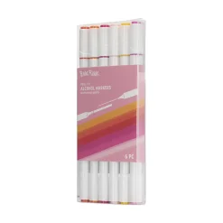 Brea Reese Dual-Tip Alcohol Markers, Warm Tones, Pack Of 6 Markers