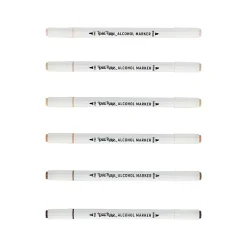 Brea Reese Dual-Tip Alcohol Markers, Neutrals, Pack Of 6 Markers