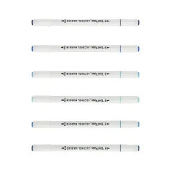 Brea Reese Dual-Tip Alcohol Markers, Blues, Pack Of 6 Markers