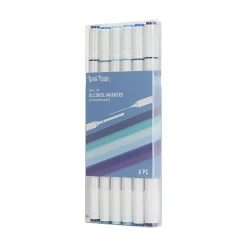 Brea Reese Dual-Tip Alcohol Markers, Blues, Pack Of 6 Markers