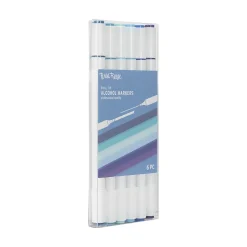 Brea Reese Dual-Tip Alcohol Markers, Blues, Pack Of 6 Markers