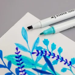 Brea Reese Dual-Tip Alcohol Markers, Blues, Pack Of 6 Markers