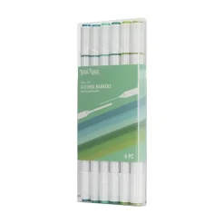 Brea Reese Dual-Tip Alcohol Markers, Greens, Pack Of 6 Markers