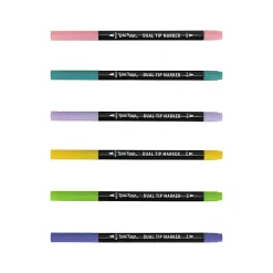 Brea Reese Dual-Tip Brush Markers, Pastel, Pack Of 6 Markers