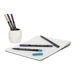 Brea Reese Dual-Tip Brush Markers, Jewel Tones, Pack Of 6 Markers