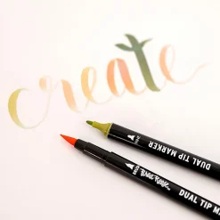 Brea Reese Dual-Tip Brush Markers, Neutrals, Pack Of 6 Markers