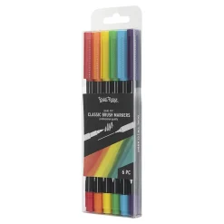 Brea Reese Dual-Tip Brush Markers, Classic, Pack Of 6 Markers