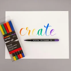 Brea Reese Dual-Tip Brush Markers, Classic, Pack Of 6 Markers