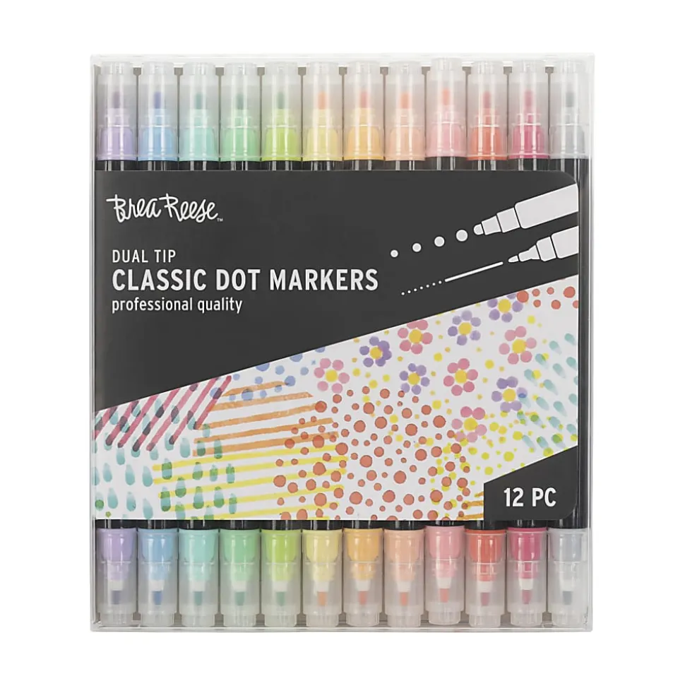 Brea Reese Dual-Tip Dot Markers, Classic, Pack Of 12 Markers