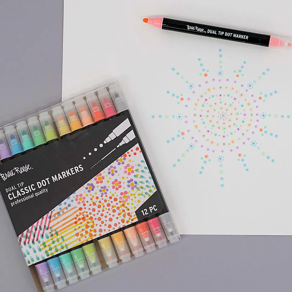 Brea Reese Dual-Tip Dot Markers, Classic, Pack Of 12 Markers