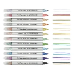Brea Reese Dual-Tip Markers, Glitter, Pack Of 12 Markers
