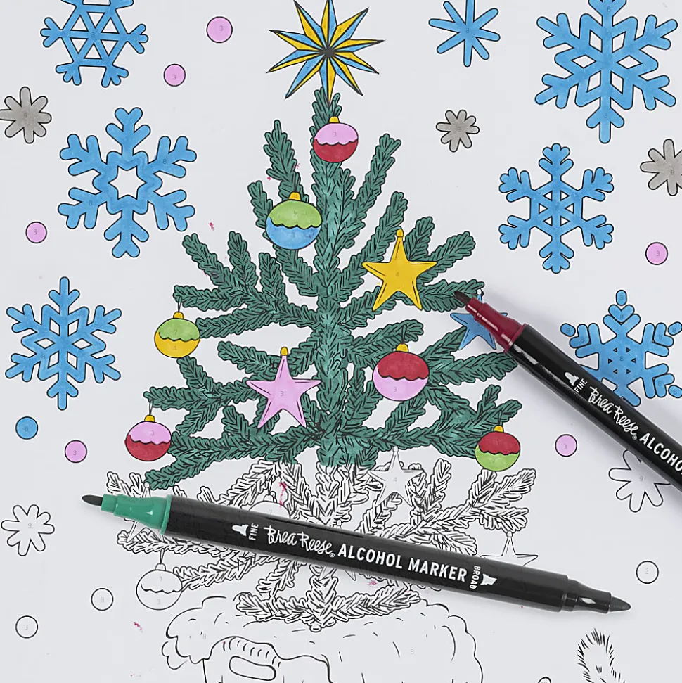 Brea Reese Holiday Birds & Botanicals Color-by-Number Kit