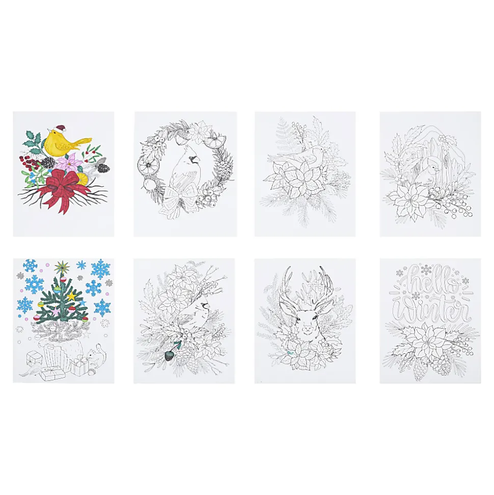 Brea Reese Holiday Birds & Botanicals Color-by-Number Kit